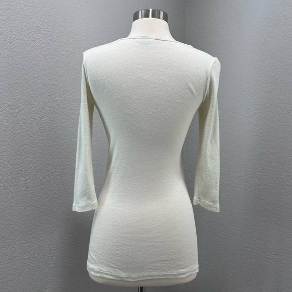 Michael Stars The Original Tee in Metallic Ivory - Picture 4 of 8